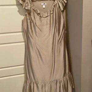 Gold shimmer dress Ann Taylor loft